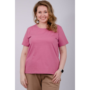 Футболка женская "Карусель 5" кулирка (последний размер) брусника 54