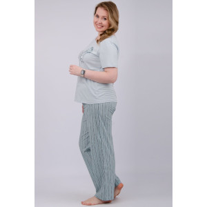 Пижама женская "Джелли 2" (брюки) кулирка (последний размер) 56