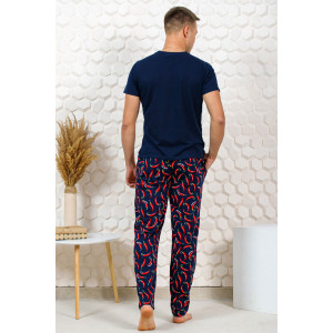 Брюки мужские М43 кулирка (последний размер) перчики 56