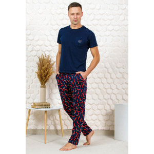 Брюки мужские М43 кулирка (последний размер) перчики 56