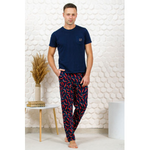 Брюки мужские М43 кулирка (последний размер) перчики 56