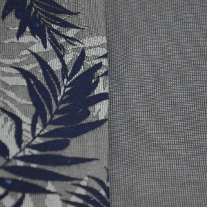 Костюм двойка женский "Джина-2" кулирка (последний размер) листья хаки-серый верх 52