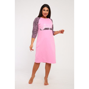 Сорочка женская НС-0047 футер 2-х нитка (последний размер) розовый 56,58