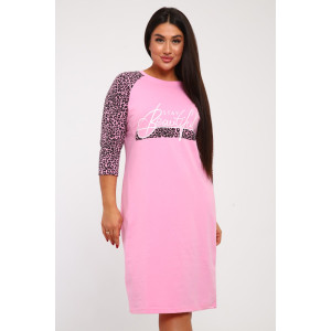 Сорочка женская НС-0047 футер 2-х нитка (последний размер) розовый 56,58