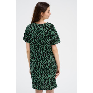 Платье женское П-00464 кулирка (последний размер) зеленый-черный 50