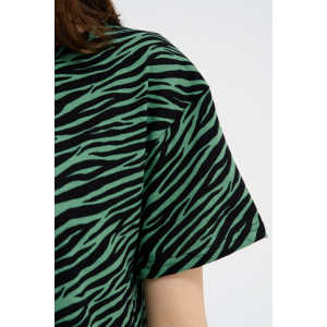 Платье женское П-00464 кулирка (последний размер) зеленый-черный 50