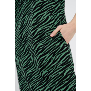 Платье женское П-00464 кулирка (последний размер) зеленый-черный 50