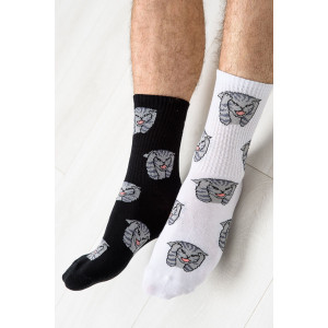 Носки мужские "Драматик кот" - упаковка 2 пары
