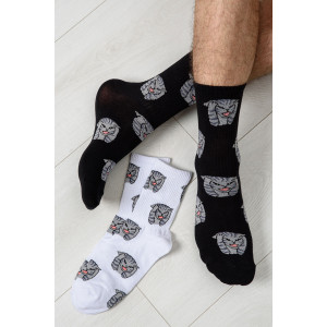 Носки мужские "Драматик кот" - упаковка 2 пары