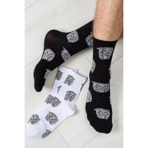 Носки мужские "Драматик кот" - упаковка 2 пары