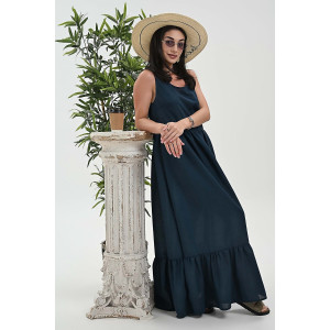 Сарафан женский №059315 лён (р-ры: 44-52) изумрудный