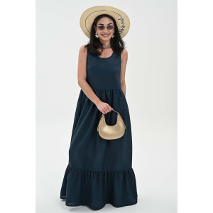 Сарафан женский №059315 лён (р-ры: 44-52) изумрудный