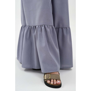 Сарафан женский №059315 лён (р-ры: 44-52) серо-голубой