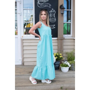 Сарафан женский №059315 лён (р-ры: 44-52) тиффани