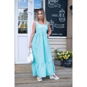 Сарафан женский №059315 лён (р-ры: 44-52) тиффани