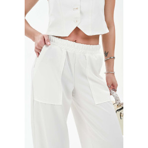 Брюки женские №059313 полиэстер (р-ры: 42-52) белый