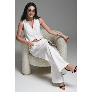 Брюки женские №059313 полиэстер (р-ры: 42-52) белый