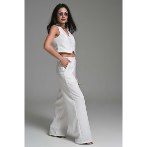 Брюки женские №059313 полиэстер (р-ры: 42-52) белый