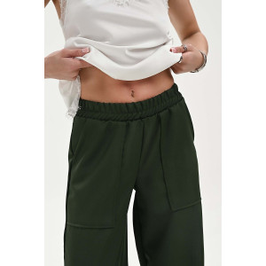 Брюки женские №059313 полиэстер (р-ры: 42-52) зеленый