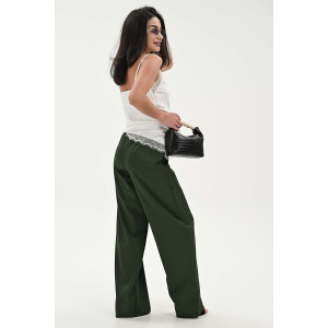 Брюки женские №059313 полиэстер (р-ры: 42-52) зеленый