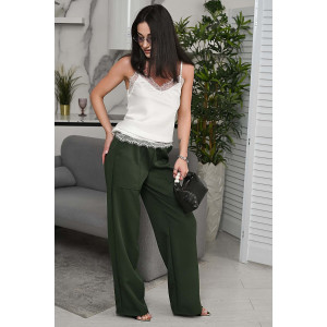 Брюки женские №059313 полиэстер (р-ры: 42-52) зеленый