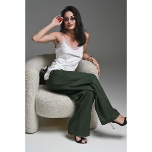 Брюки женские №059313 полиэстер (р-ры: 42-52) зеленый