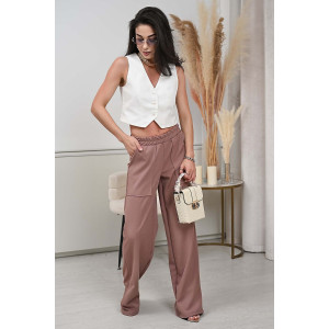 Брюки женские №059313 полиэстер (р-ры: 42-52) розовый