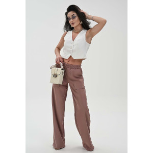 Брюки женские №059313 полиэстер (р-ры: 42-52) розовый