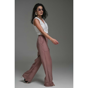 Брюки женские №059313 полиэстер (р-ры: 42-52) розовый