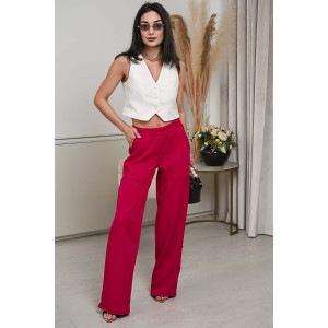 Брюки женские №059313 полиэстер (р-ры: 42-52) фуксия