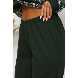 Костюм двойка женский №33 футер с лайкрой 2-х нитка (р-ры: 50-60) хаки