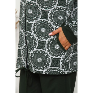 Костюм двойка женский №33 футер с лайкрой 2-х нитка (р-ры: 50-60) хаки