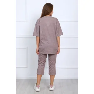 Пижама женская №627 кулирка (р-ры: 48-60) бежевый