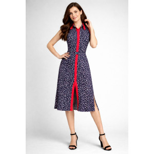 Платье женское №39066 кулирка (р-ры: 46-60) темно-синий