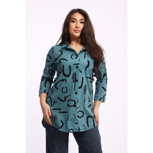 Туника женская №24231 кулирка (р-ры: 46-64) темно-зеленый