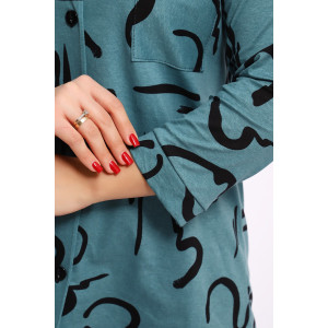 Туника женская №24231 кулирка (р-ры: 46-64) темно-зеленый