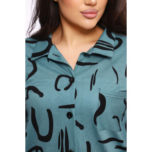 Туника женская №24231 кулирка (р-ры: 46-64) темно-зеленый