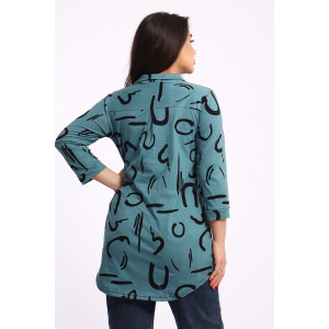 Туника женская №24231 кулирка (р-ры: 46-64) темно-зеленый
