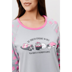 Сорочка женская №42313 кулирка (р-ры: 44-54) серый