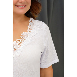 Сорочка женская №21589 кулирка (р-ры: 46-62) белый