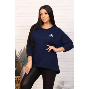 Туника женская №33511 кулирка с лайкрой (р-ры: 50-64) синий