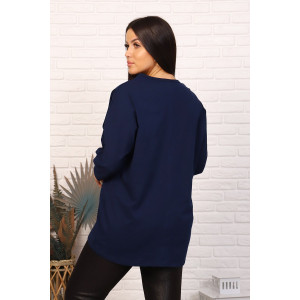 Туника женская №33511 кулирка с лайкрой (р-ры: 50-64) синий