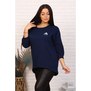 Туника женская №33511 кулирка с лайкрой (р-ры: 50-64) синий