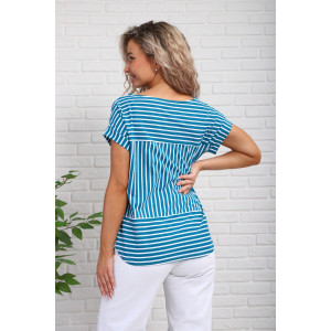 Туника женская №3395 кулирка (р-ры: 50-60) синий