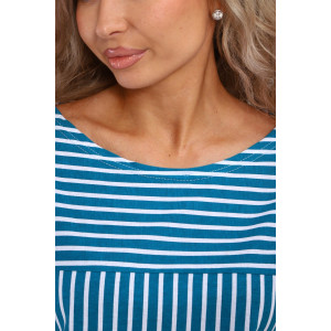 Туника женская №3395 кулирка (р-ры: 50-60) синий