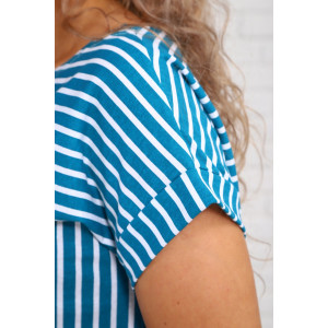 Туника женская №3395 кулирка (р-ры: 50-60) синий