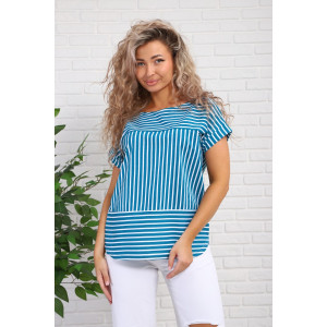 Туника женская №3395 кулирка (р-ры: 50-60) синий