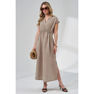 Платье женское "Эко-Муслин" 2478-Мус муслин (р-ры: 48-58) мокко