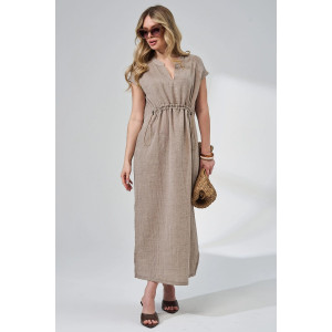 Платье женское "Эко-Муслин" 2478-Мус муслин (р-ры: 48-58) мокко