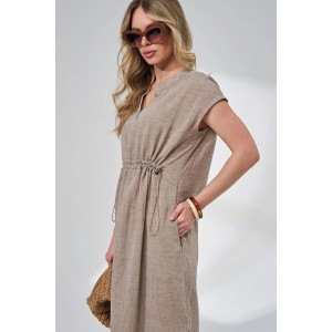 Платье женское "Эко-Муслин" 2478-Мус муслин (р-ры: 48-58) мокко